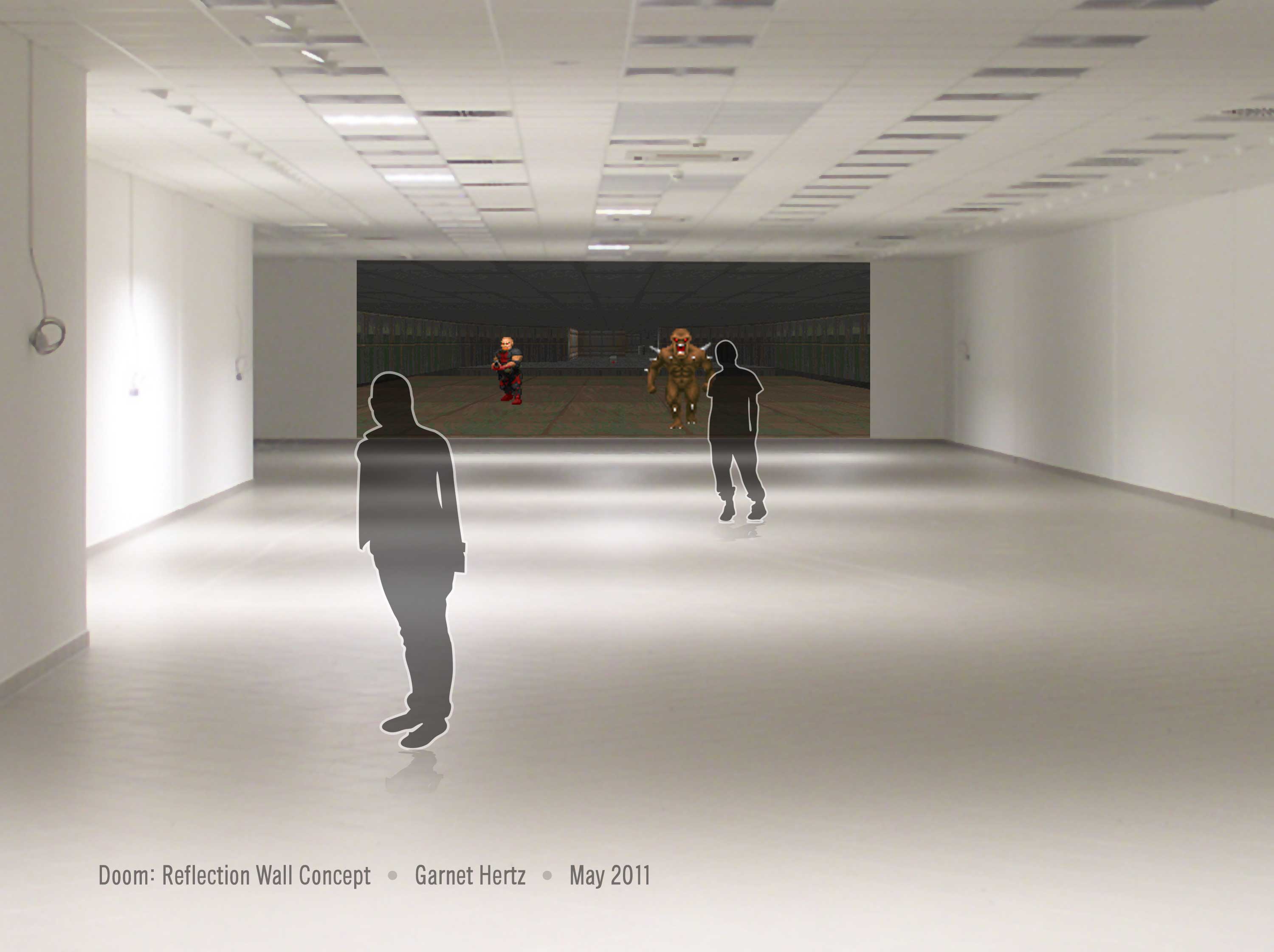 Doom: Reflection Wall Concept - Garnet Hertz - May 2011