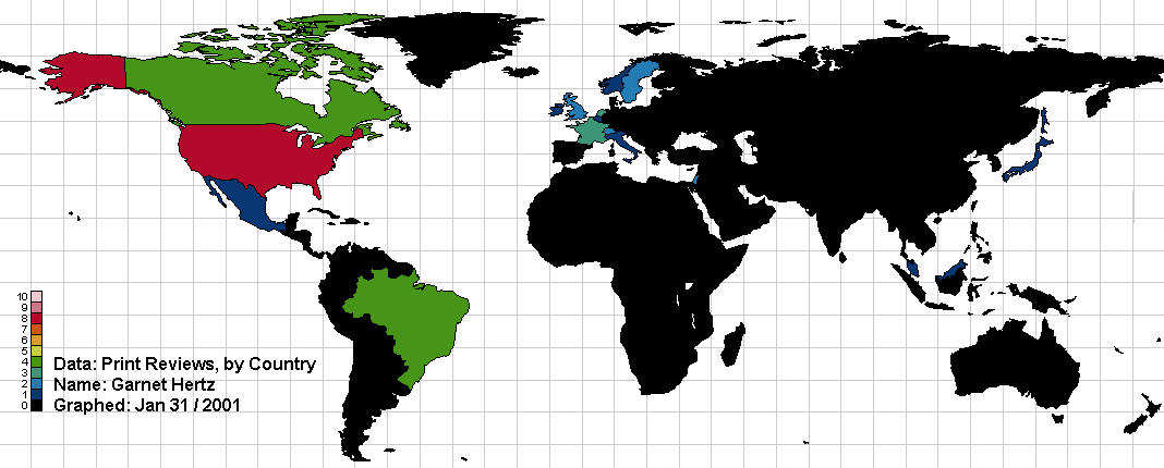 Print Reviews, by Country